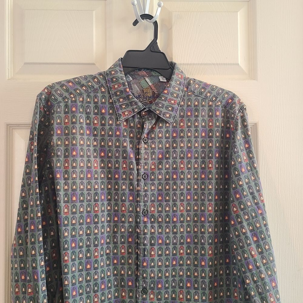 Robert Graham Greenl Button-Down Shirt SIZE XL CLASSIC FIT